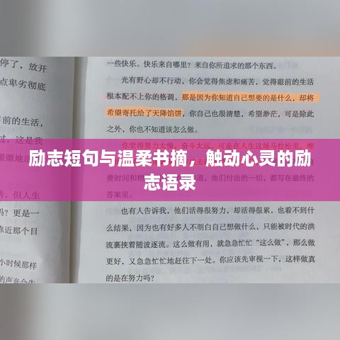 励志短句与温柔书摘，触动心灵的励志语录