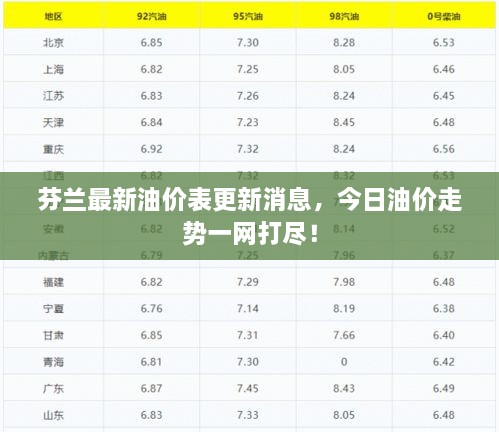 芬兰最新油价表更新消息，今日油价走势一网打尽！