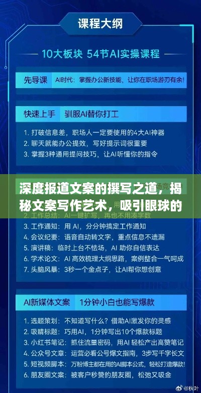 深度报道文案的撰写之道，揭秘文案写作艺术，吸引眼球的标题创作技巧