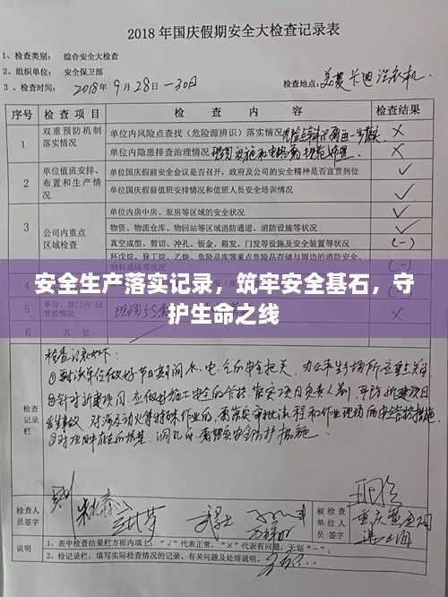 安全生产落实记录，筑牢安全基石，守护生命之线
