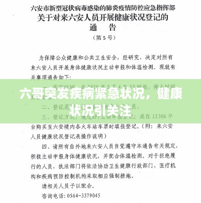 六哥突发疾病紧急状况，健康状况引关注