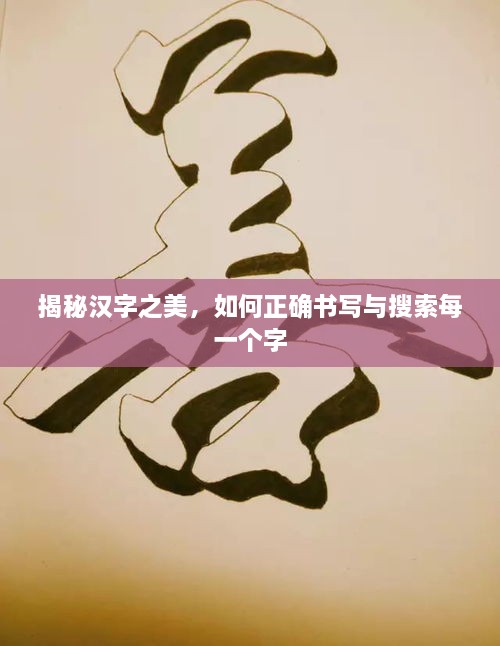 揭秘汉字之美，如何正确书写与搜索每一个字