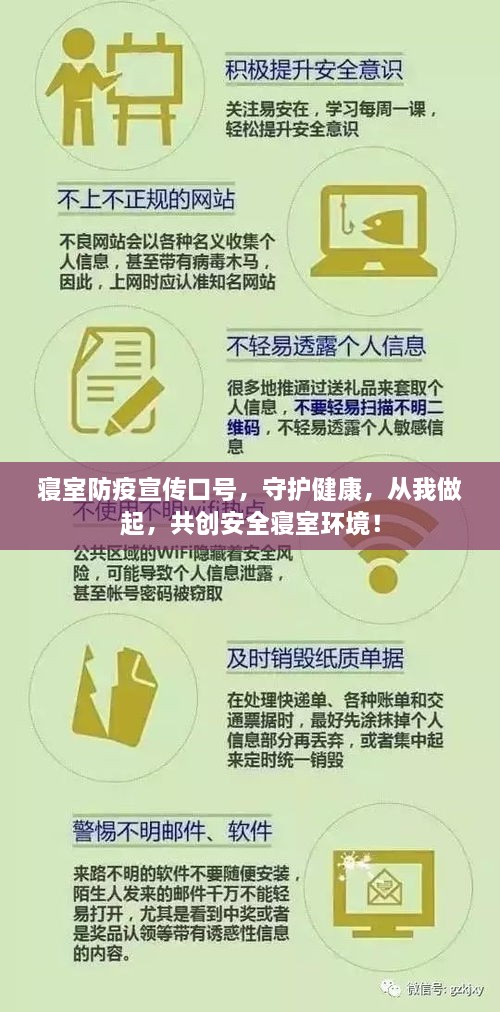 寝室防疫宣传口号，守护健康，从我做起，共创安全寝室环境！