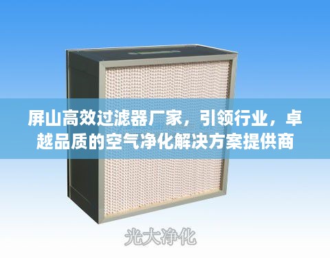 屏山高效过滤器厂家，引领行业，卓越品质的空气净化解决方案提供商