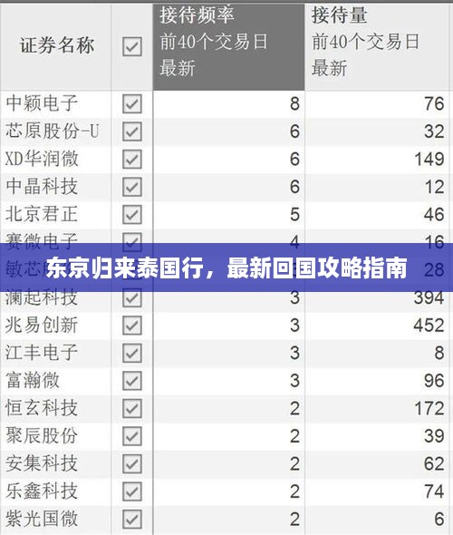 东京归来泰国行，最新回国攻略指南