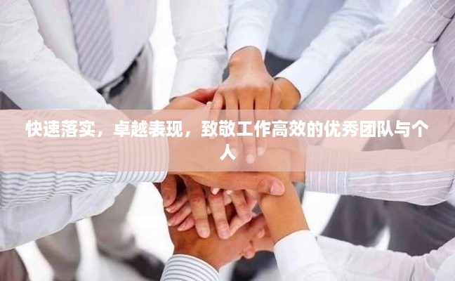 快速落实，卓越表现，致敬工作高效的优秀团队与个人