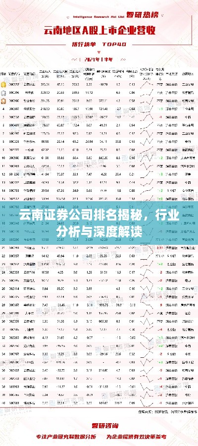 云南证券公司排名揭秘，行业分析与深度解读