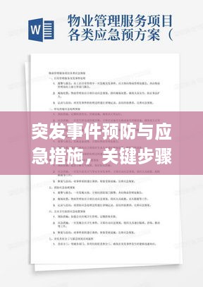 突发事件预防与应急措施，关键步骤与策略解析