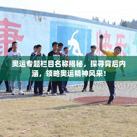 奥运专题栏目名称揭秘，探寻背后内涵，领略奥运精神风采！
